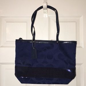 Blue Coach bag